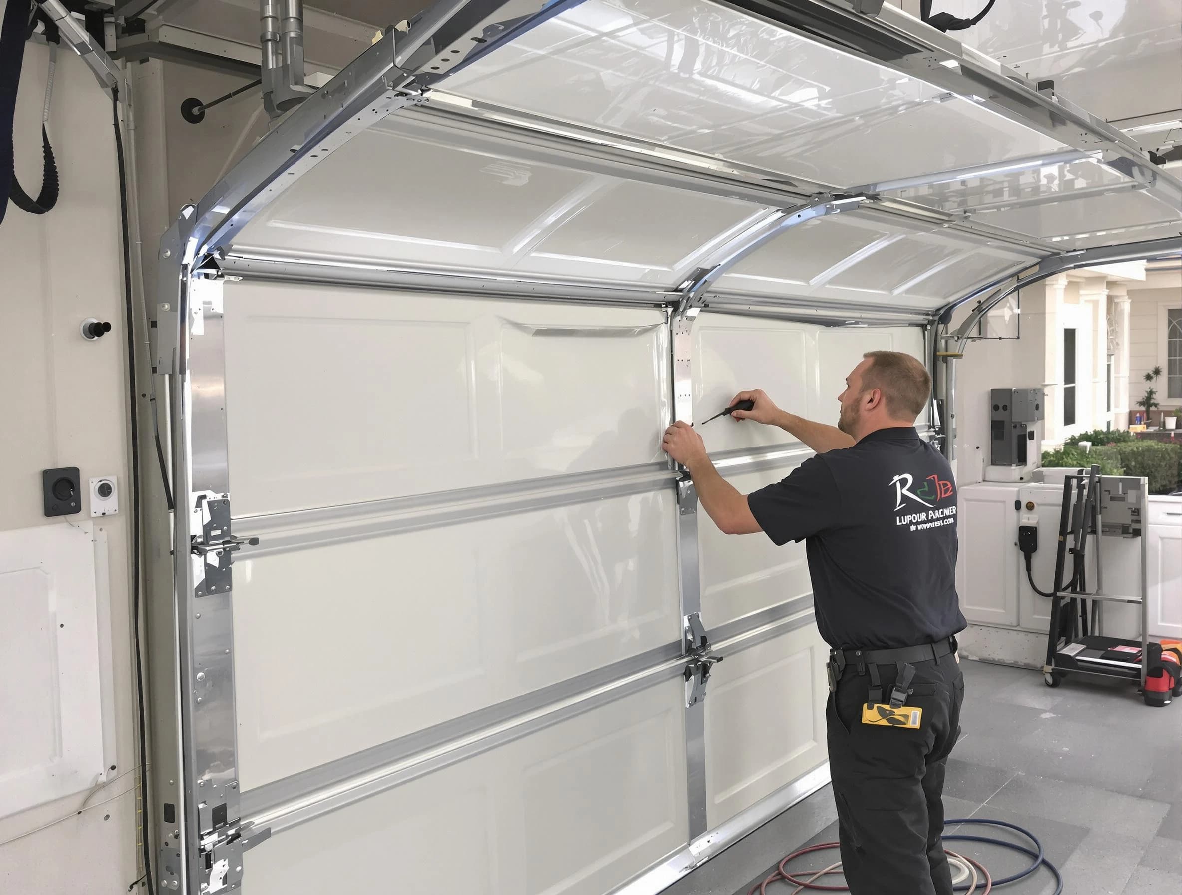West View Garage Door Repair professional performing panel repair in West View