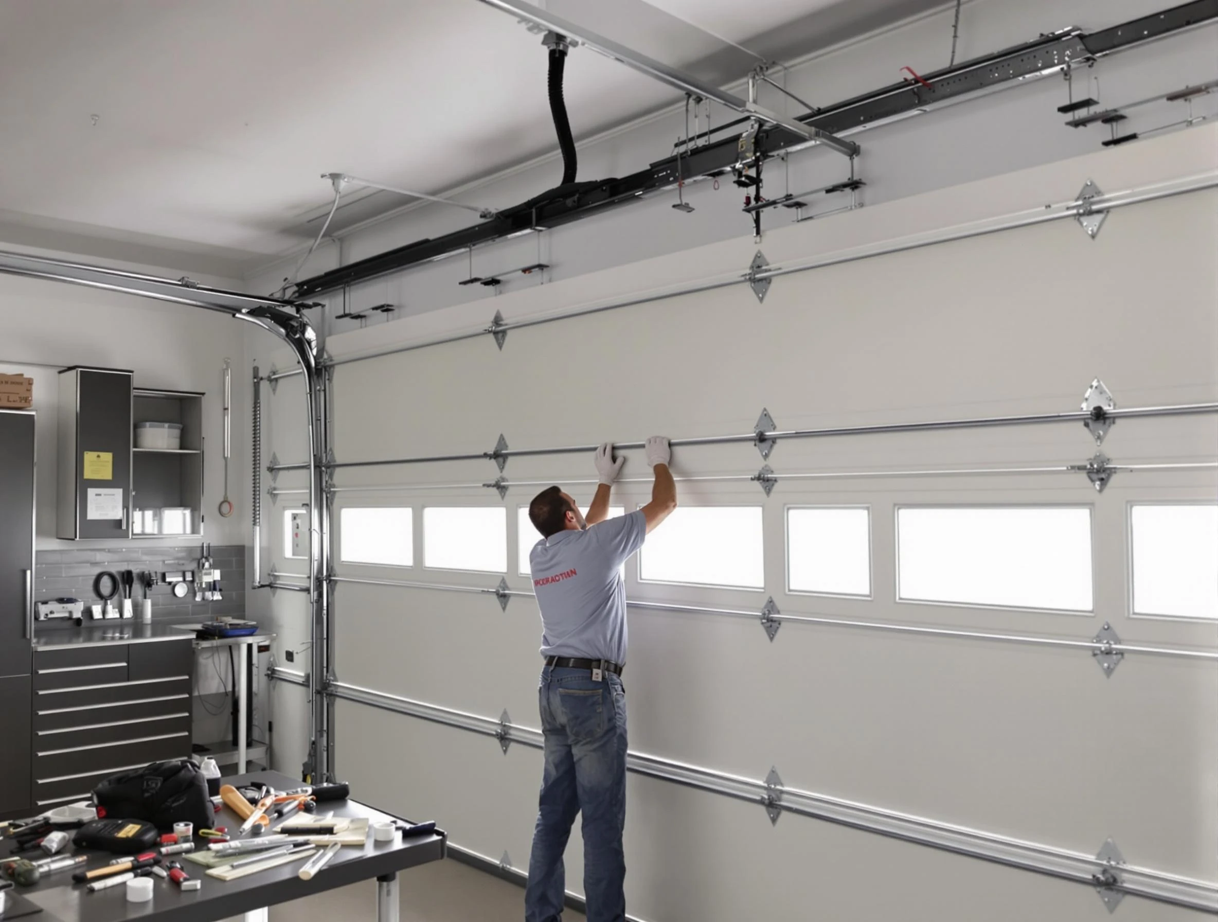 Garage Door Track Repair in West View