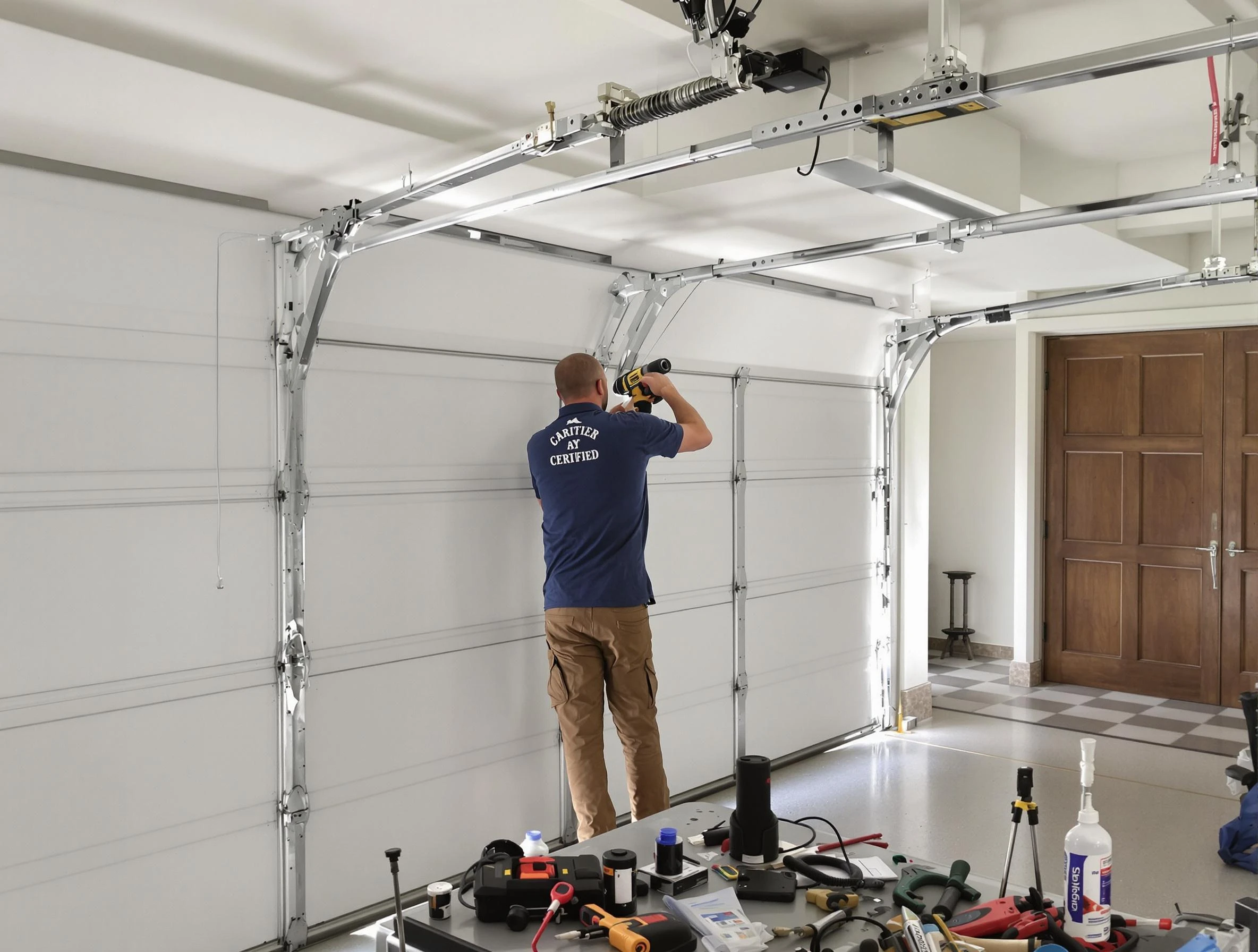 West View Garage Door Repair certified technician performing precision garage door repair in West View