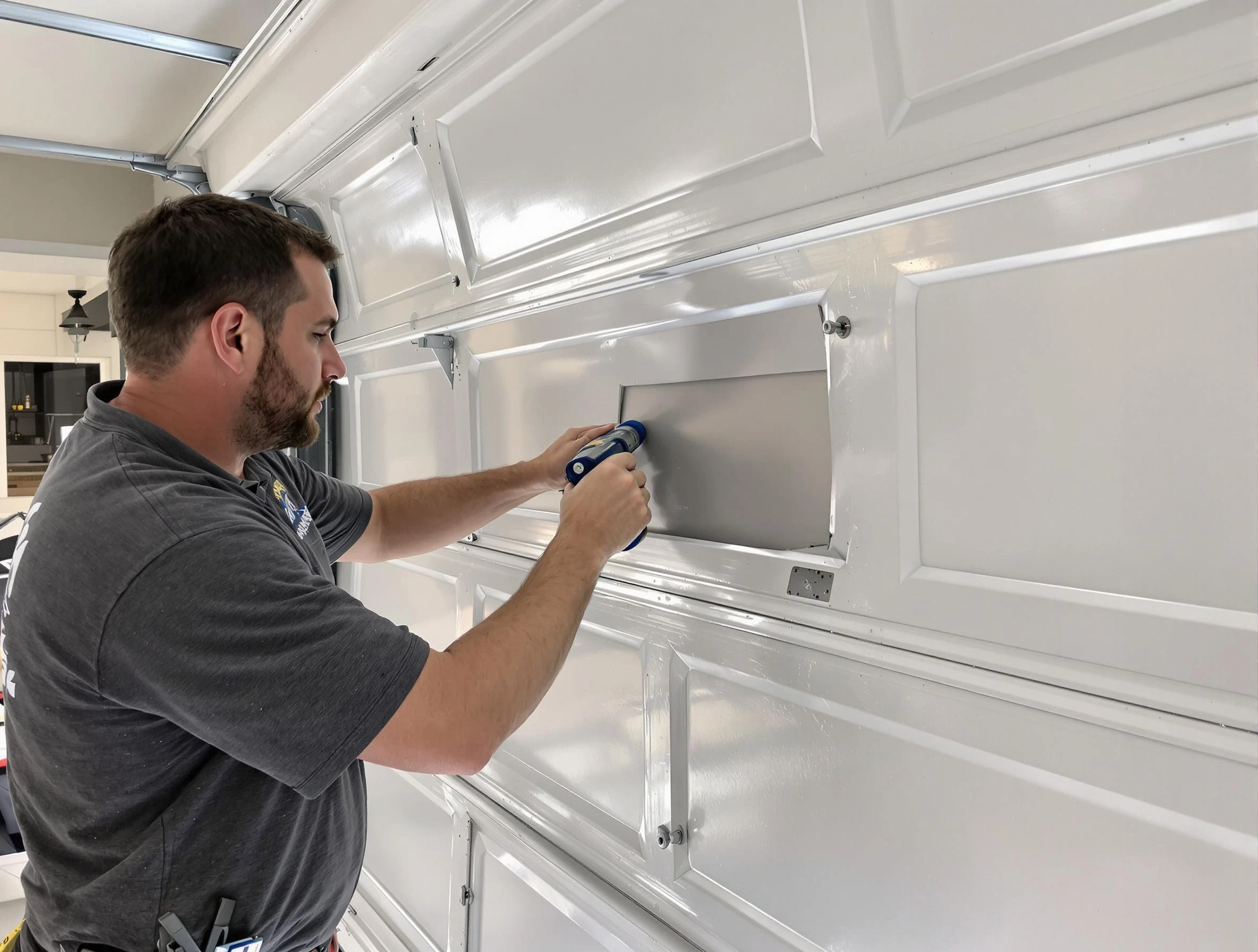 Garage door panel repair by West View Garage Door Repair in West View