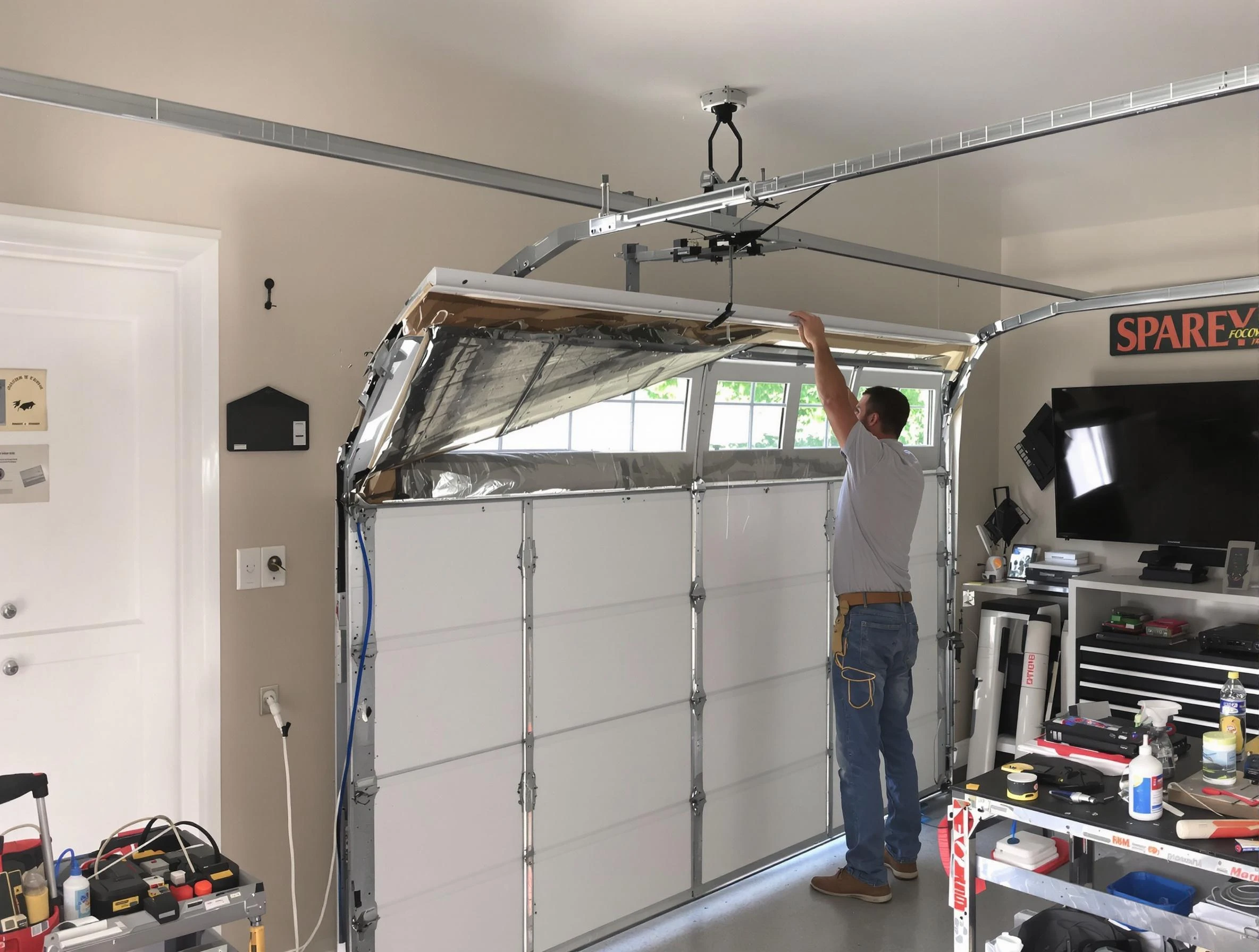Garage door section replacement by West View Garage Door Repair in West View