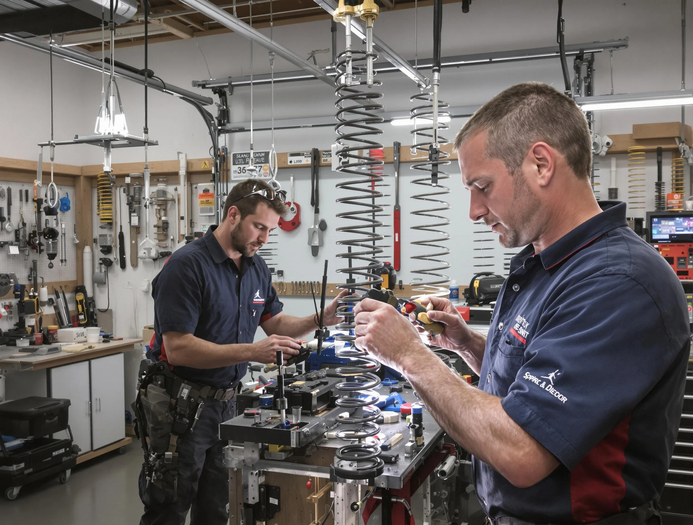 Garage door spring repair service by West View Garage Door Repair in West View