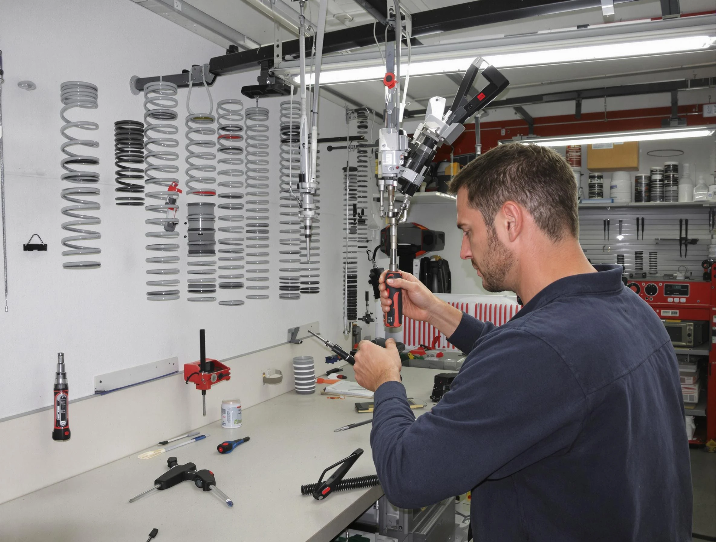 West View Garage Door Repair safety certified technician performing precision spring replacement in West View